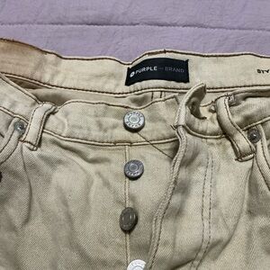 Purple Brand Men's Skinny Jeans - Cream